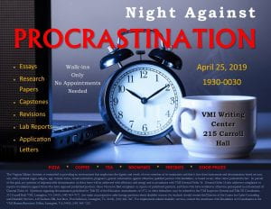 Night Against Procrastination Spring ’19